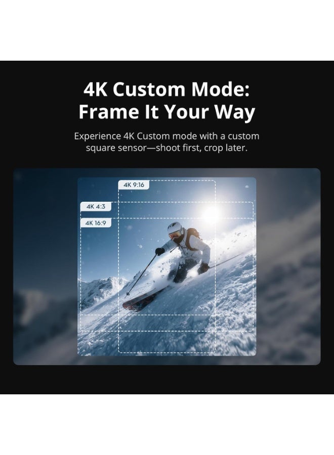 Osmo Action 6 Enhanced Combo, Action Camera with 1/1.1″ Square Sensor, Variable Aperture of f/2.0–f/4.0, Extended Battery Life with 2 Batteries, Action Camera 8K for Extended Outdoor Filming - Image 5